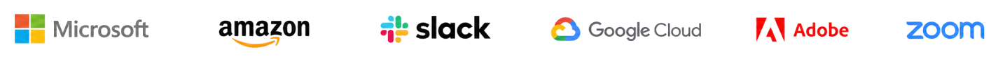 Microsoft, Amazon, Slack, Google Cloud, Adobe ve Zoom
